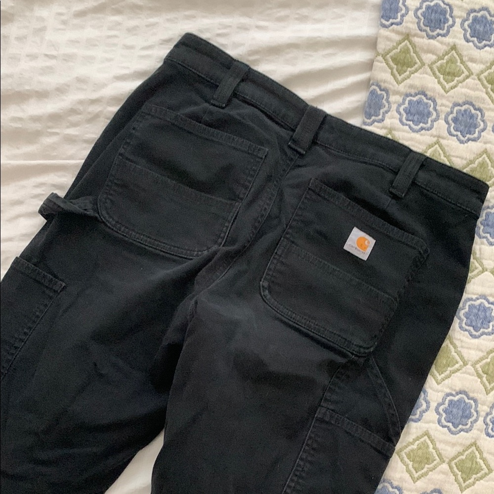 black carhartt cargo bootcut jeans